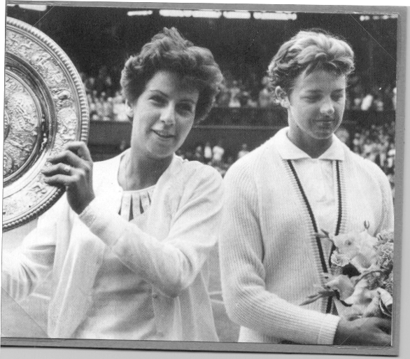 MEB with Wimbledon trophy and Court 1964