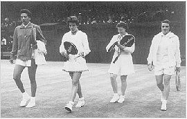 The majestic Brazilian Maria Bueno making her first appearance at Wimbledon in 1958.