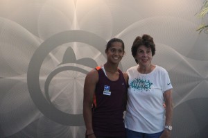 Teliana Perreira with Maria Bueno