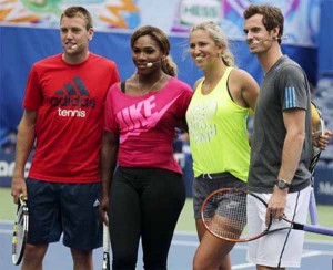 Jack Sock, Serena Williams, Victoria Azarenka and Andy Murray were among those participating in the Big Apple's Arthur Ashe Kids Day