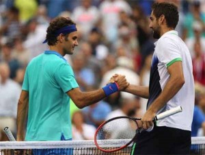 Roger Federer and Marin Cilic