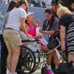 Peng Shuai leaves Ashe in wheelchair