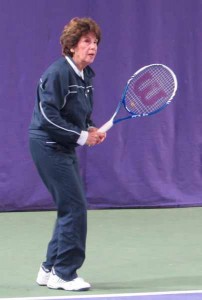 Maria Bueno on the indoors courts at Wickwoods