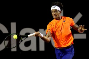 João Souza in action at the Rio Open