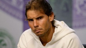 A disconsolate Rafael Nadal