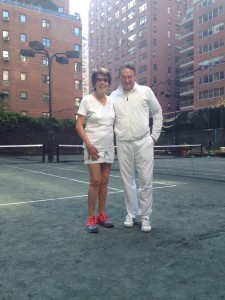 Maria Bueno with Jimmy Connors at Town Tennis Club, New York