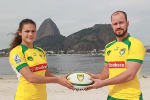Brazil's men's and women's sevens teams competed on Ipanema Beach on Saturday.