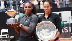 Rome finalists Serena Williams and Madison Keys