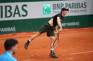 Andy Murray in action in Paris