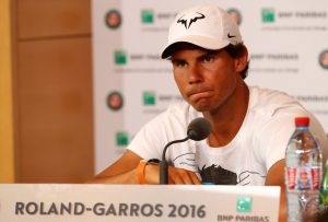Rafael Nadal faces the media in Paris