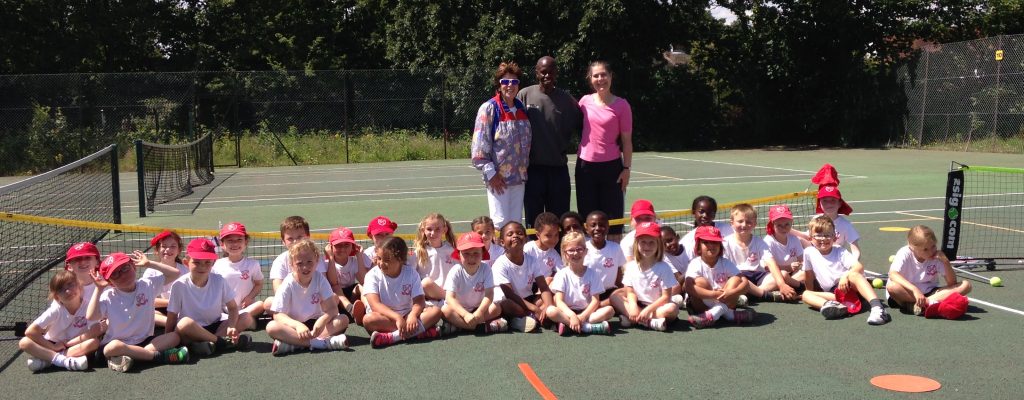 Pupils from St Mary's Primary School got an impromptu lesson from Maria Esther Bueno on Rio 2016