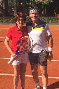 Two champions; Maria Esther Bueno and Pat Cash