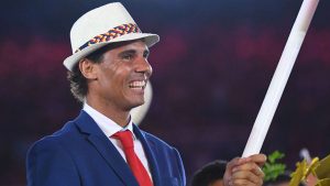 Rafael Nadal was Spain's flag bearer 