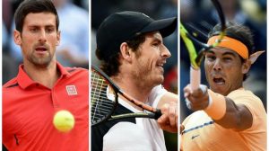 Favourites Novak Djokovic, Andy Murray and Rafael Nadal