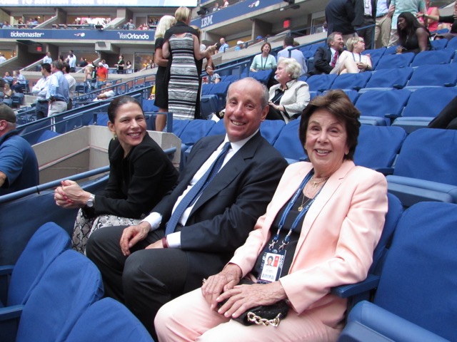 With friends in the President's Box