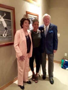 Maria Esther Bueno with Katrina Adams and Fred Stolle