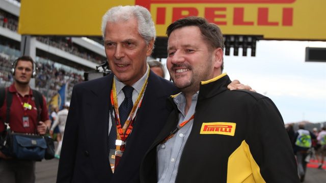 Marco Tronchetti, Pirelli President, and Paul Hembery, GBR Pirelli Motorsport