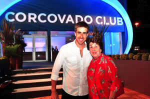 Rio Open Tournament Director Luis Carvalho and Maria Esther Bueno